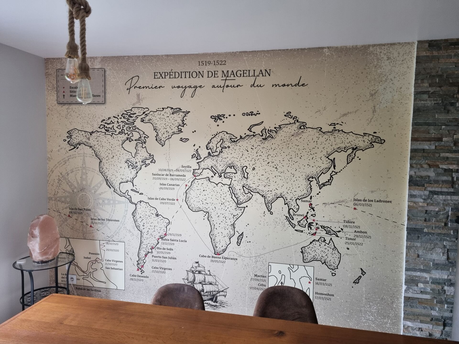 Papier peint personnalisé sur mesure — expédition de Magellan