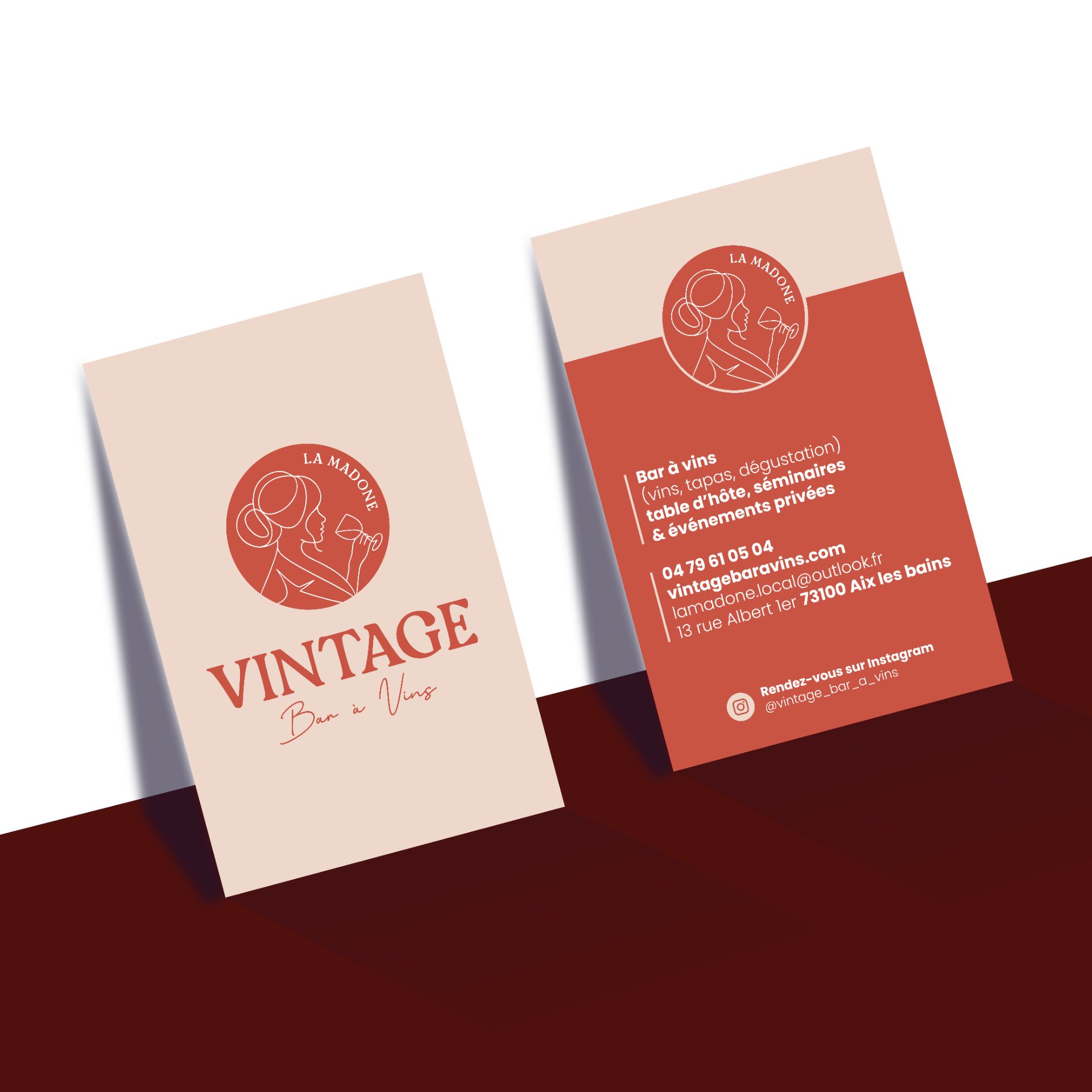 Cartes de visite — La Madone bar à vin