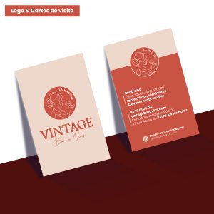 Cartes de visite + Création de logo - Identité visuelle Bar à vins