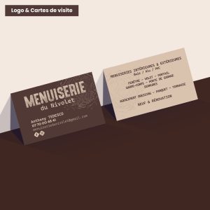 Cartes de visite + Création de logo - Menuisier