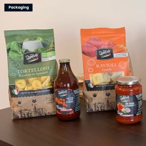 Design packaging produits alimentaires - Création étiquettes pâtes sauces italiennes