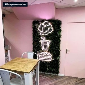 Néon LED personnalisé mural logo entreprise - Décoration intérieure Chambéry